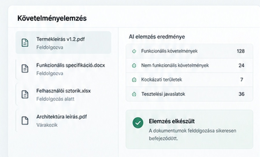 Követelményelemzési termékfelület